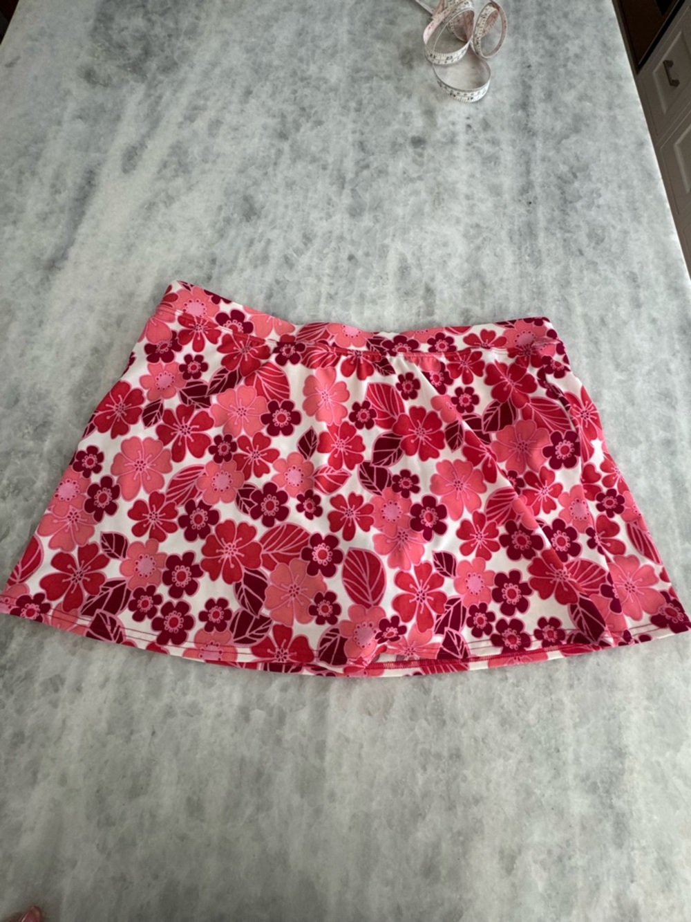 L.L. Bean Pink & Fuchsia Floral Swim Skort